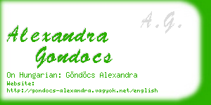 alexandra gondocs business card